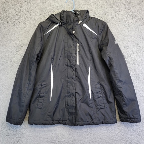 ZeroXposur Jacket Women's Medium Black‎ Full Zip Hooded Waterproof Softshell - Picture 1 of 12